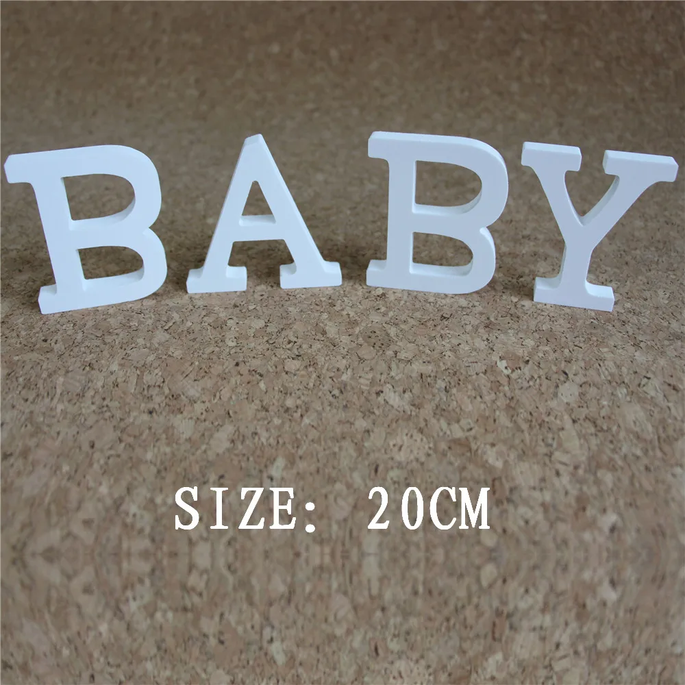 

20cm Artificial wooden white letters for home decor wedding decorations Numbers Butterfly crown heart ring Coffee wine cup gift