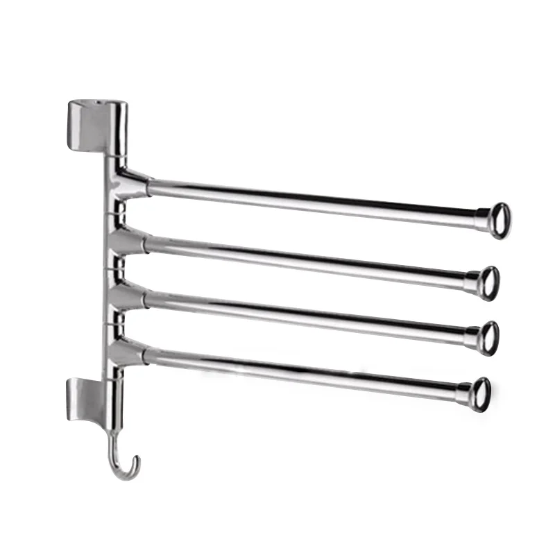

Wall-Mounted Swing 4-Arm Kitchen Towel Rack,Stainless Steel