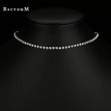 Кристалл чокер Золотой Цвет Серебряный Цвет Ожерелье Подвеска со стразами ювелирные воротнички, ожерелья для женщин Стразы Чокер Ожерелье