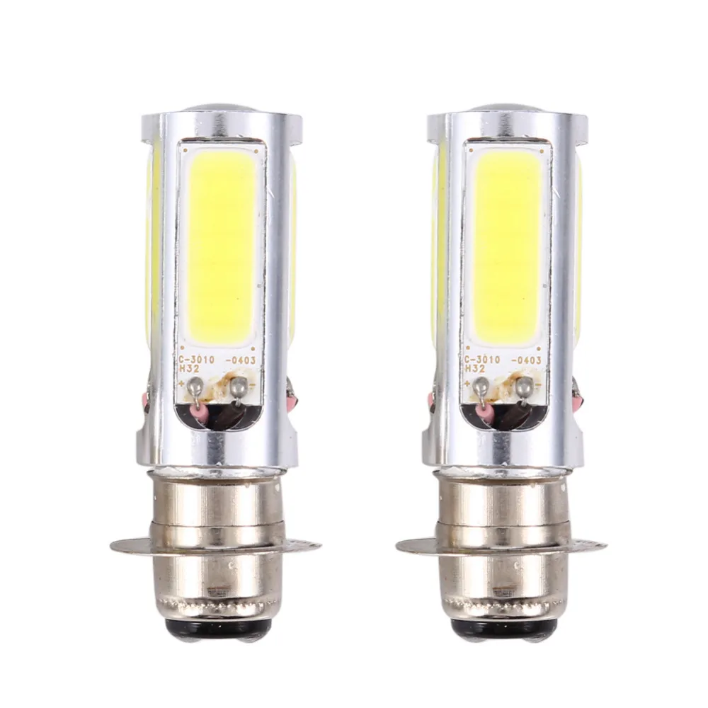 1 пара 6000K белый H6M COB LED Мотор велосипед/ATV фара противотуманная лампа PX15d P15D25 1|bike