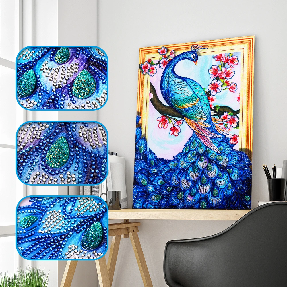 

Special Shaped Diamond Embroidery Animal Peacock Various Rhinestone 5D DIY Diamond Painting Cross Stitch Diamond Decor