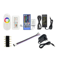 Controle remoto luz de led rgbww, 12v 40key ir controle remoto sem fio rf touch controller 5pin conector para 5050 lâmpada de fita,