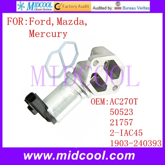 Автоматический Клапан Регулировки Холостого Хода использования OE NO. AC270T, 50523, 21757, 2-IAC45, 1903-240393 для Ford mazda Mercury