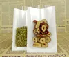 100PCS Clear Front Open Top Packaging Bag DIY Plastic Food Snack Toys Beaf Candy Sugar Tea Heat Sealing Gift Storage Pouches 3