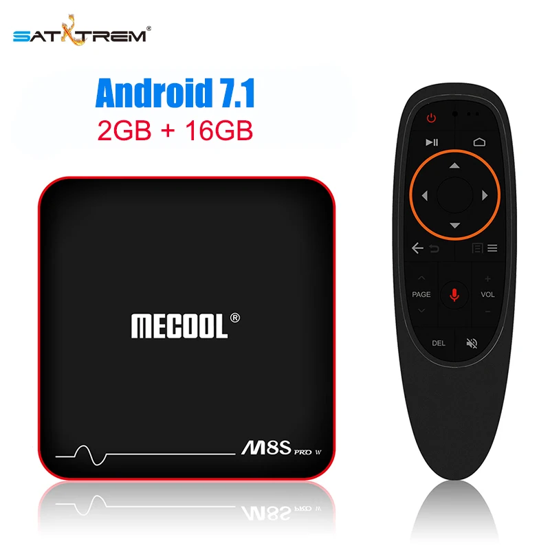 

Mecool M8S PRO W 2.4G Voice Control Smart TV Box Android 7.1 Amlogic S905W 2GB 16GB Set Top Box H.265 4K Media Player