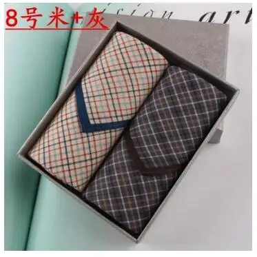 Для мужчин furoshiki платок toalha хлопок Карманные Платки 43x43 см Hanky черный - Цвет: Темно-серый