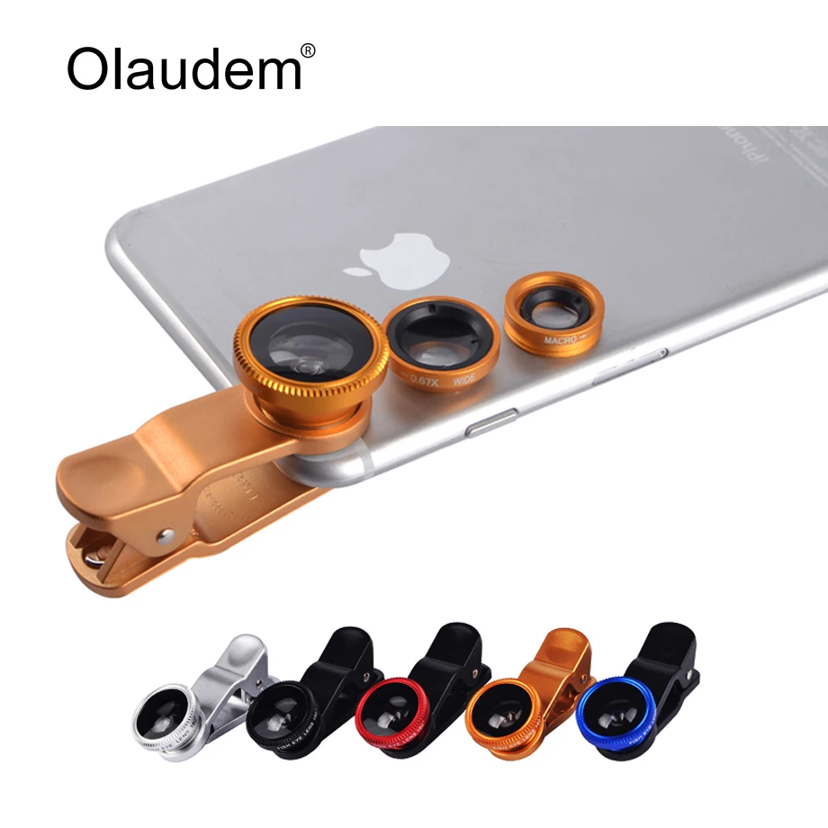 3 In 1 Mobile Phone Macro Fish Eye Lens Universal Wide