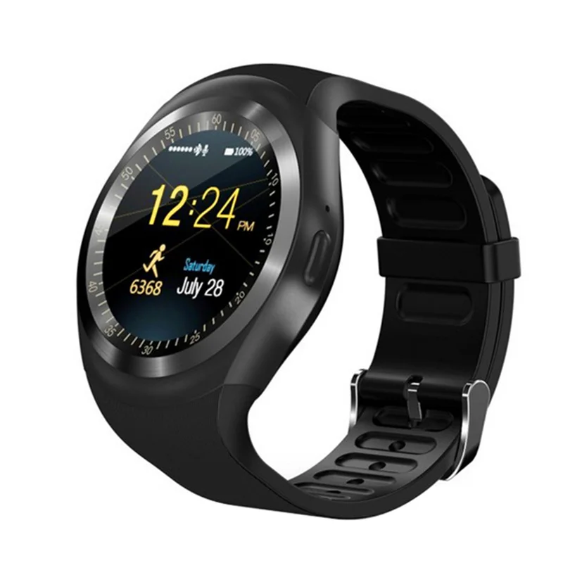 Bluetooth Y1 умные часы Relogio Android SmartWatch телефонный звонок GSM Sim Удаленная камера