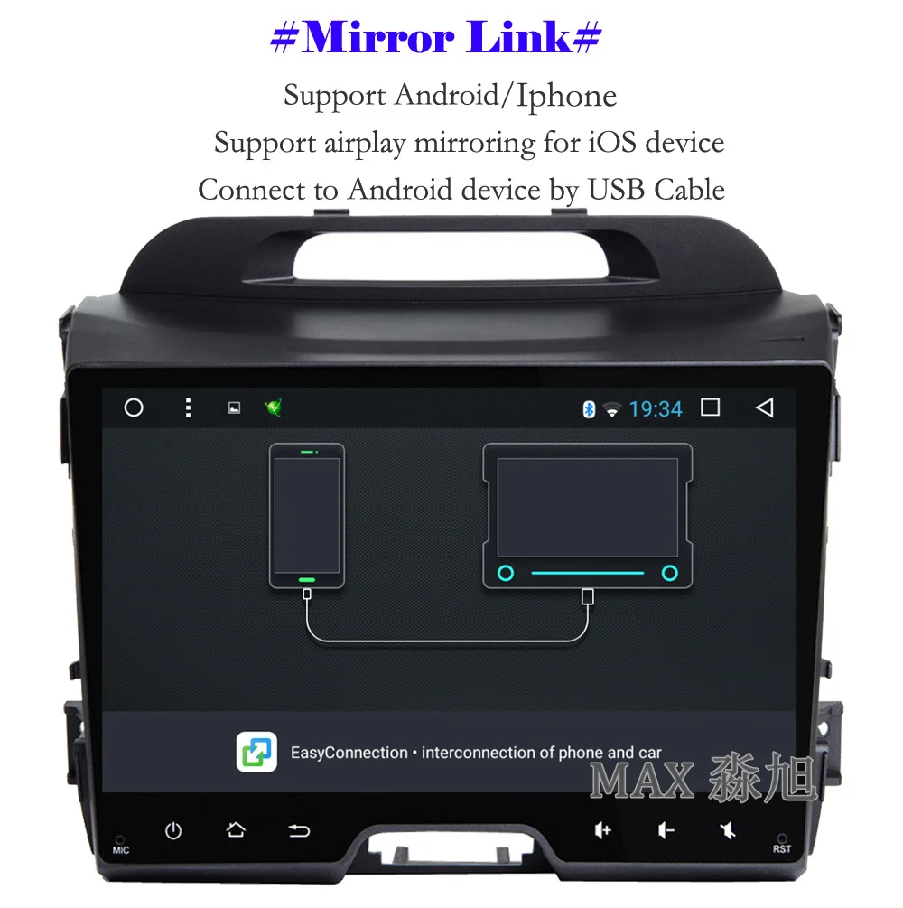 Clearance MAX Android 8.1.0 2G 32G GPS Navigation System Car DVD For KIA Sportage 2011 2012 2013 2014 2015 Car Radio RDS WiFi SWC Free Map 8