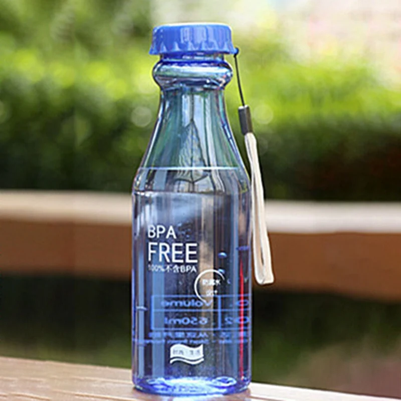 Бутылка для воды 560 мл 400 мл пластиковая посуда для напитков Тур Спорт на открытом воздухе школа герметичная печать Тыква скалолазание бутылки для воды - Цвет: 43NB