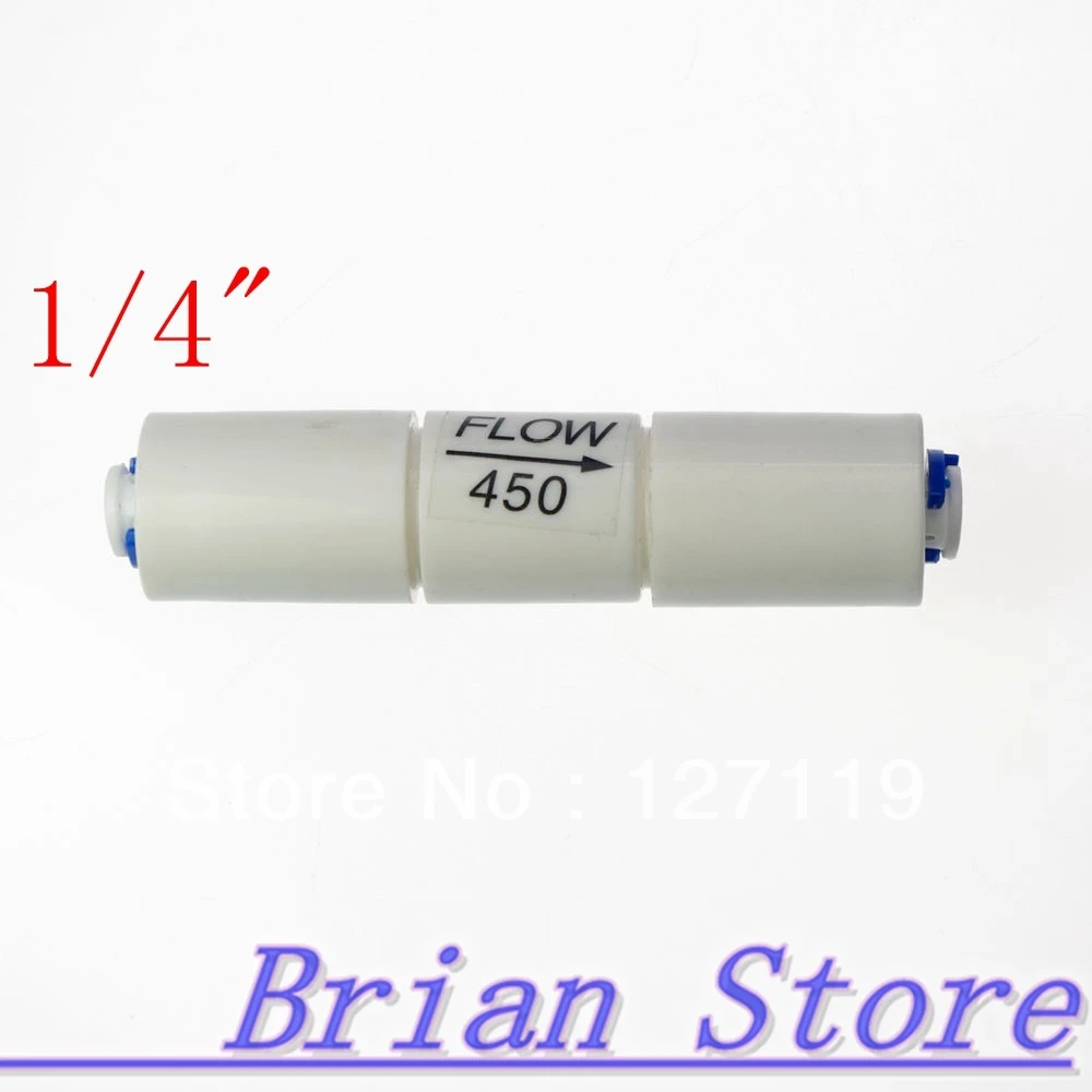 

RO Waste water Flow regulation 450cc Restrictor about 1:3 With 1/4" Hose Quick connection Reverse Osmosis Aquatium Fitting