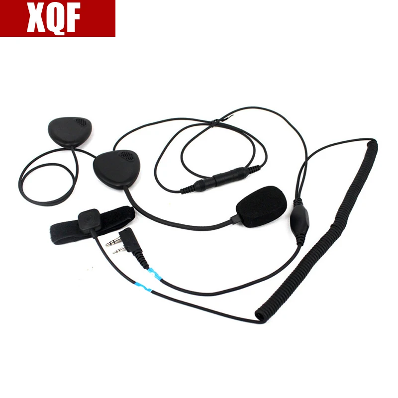 XQF 2 контактный пальцевой PTT гарнитура для мотоциклетного шлема микрофон Kenwood 3207