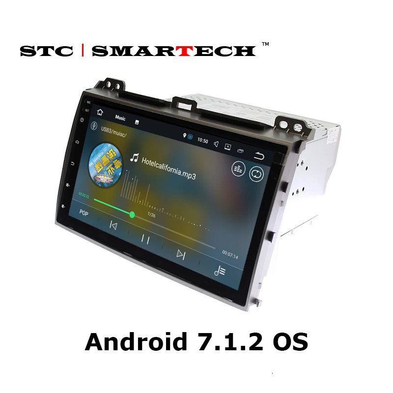 Best SMARTECH 2 Din Android 7.1 OS Car Radio GPS Navigation for TOYOTA Land Cruiser Prado 120 Support Pioneer JBL Amplifier System 5