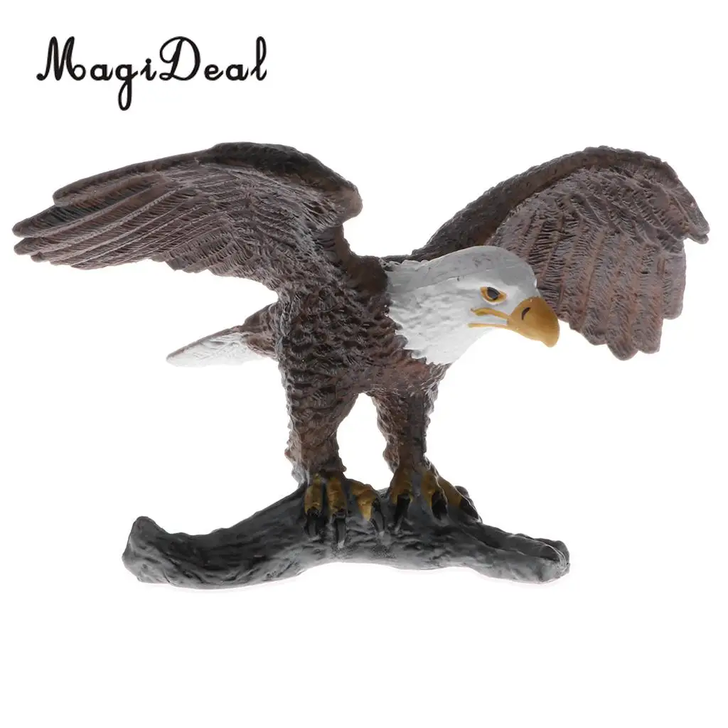 Flying Bald Eagle Animals Figure Toys Realistic Wild Forest Creatures Action Model Kids Educational Cognitive Statues Toy Decor