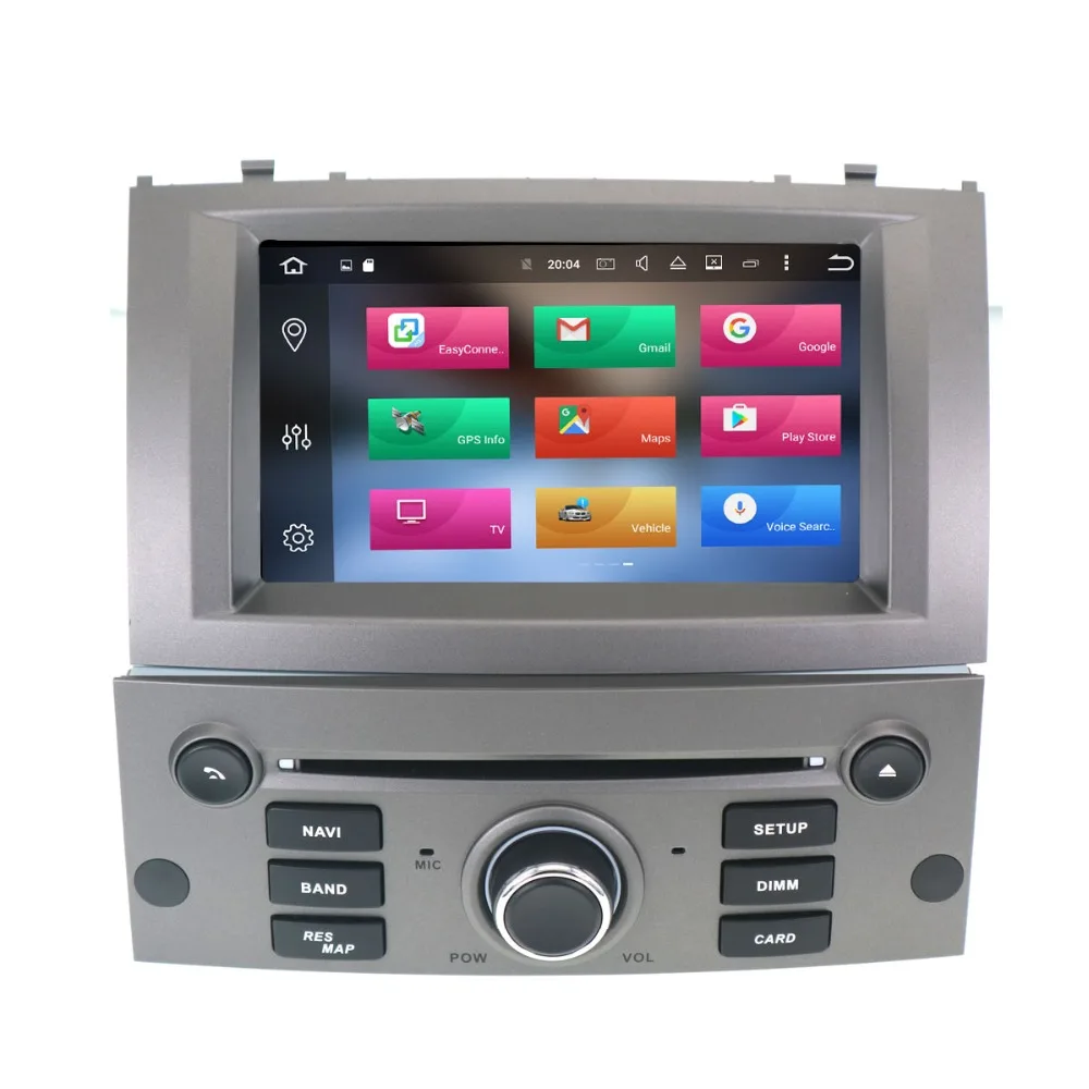 Android автомобильный DVD CD плеер для peugeot 407 2004 2010 gps навигационное головное