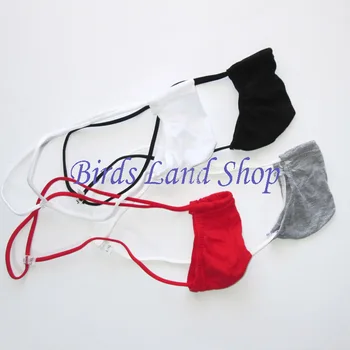 

mens sexy string pouch thong classical solid cotton jersey G345C mini pouch