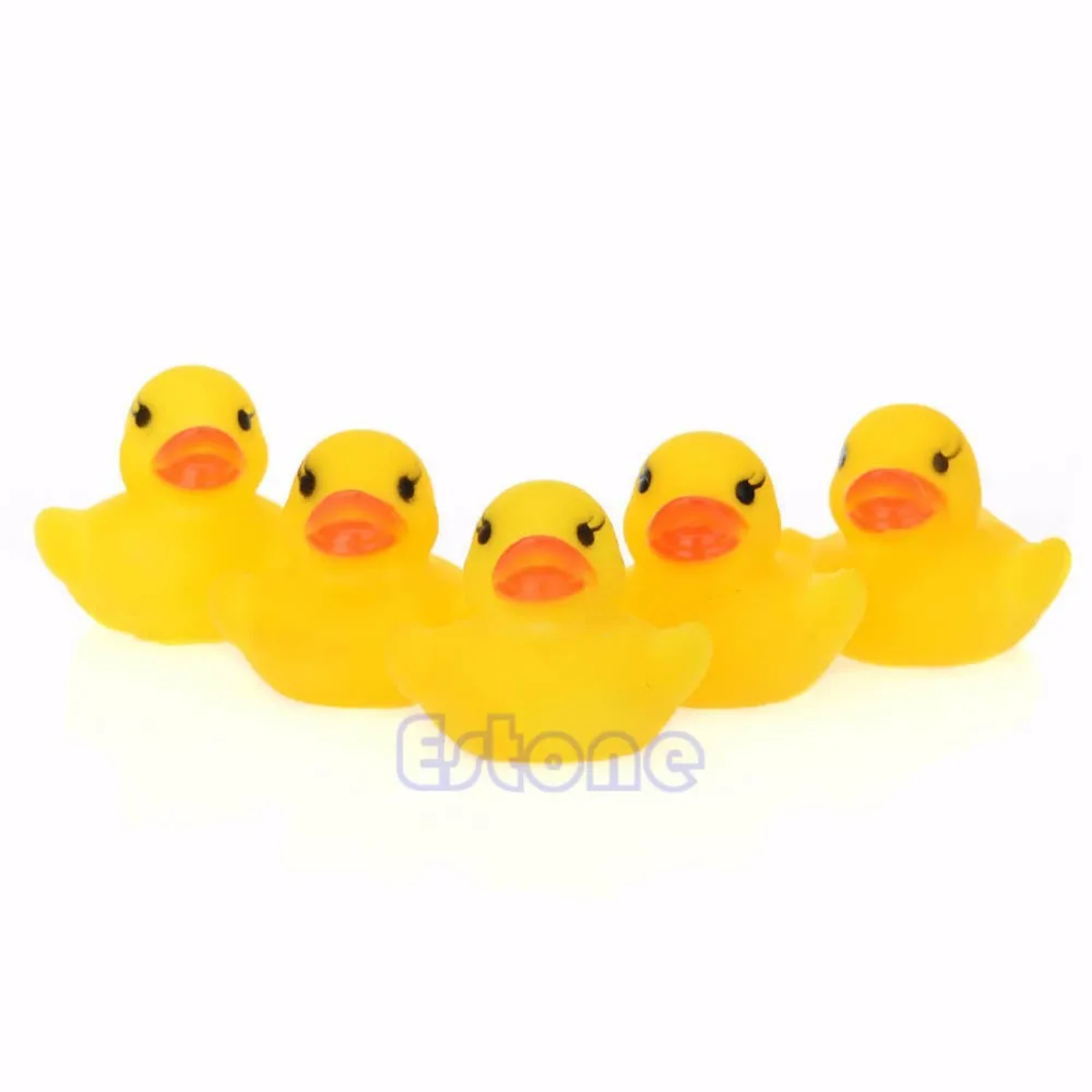 Новинка 2018 года 10 шт. сжимая вызова резиновая утка Ducky Duckie Baby Shower День рождения сувениры детские игрушки для детей играть весело