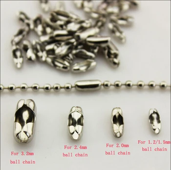 

Sauvoo 200pcs Antique Bronze Silver Gold Color Ball Chain Connector Clasp Fit 1.5mm 2mm 3.2mm Ball Necklace DIY Jewelry Making
