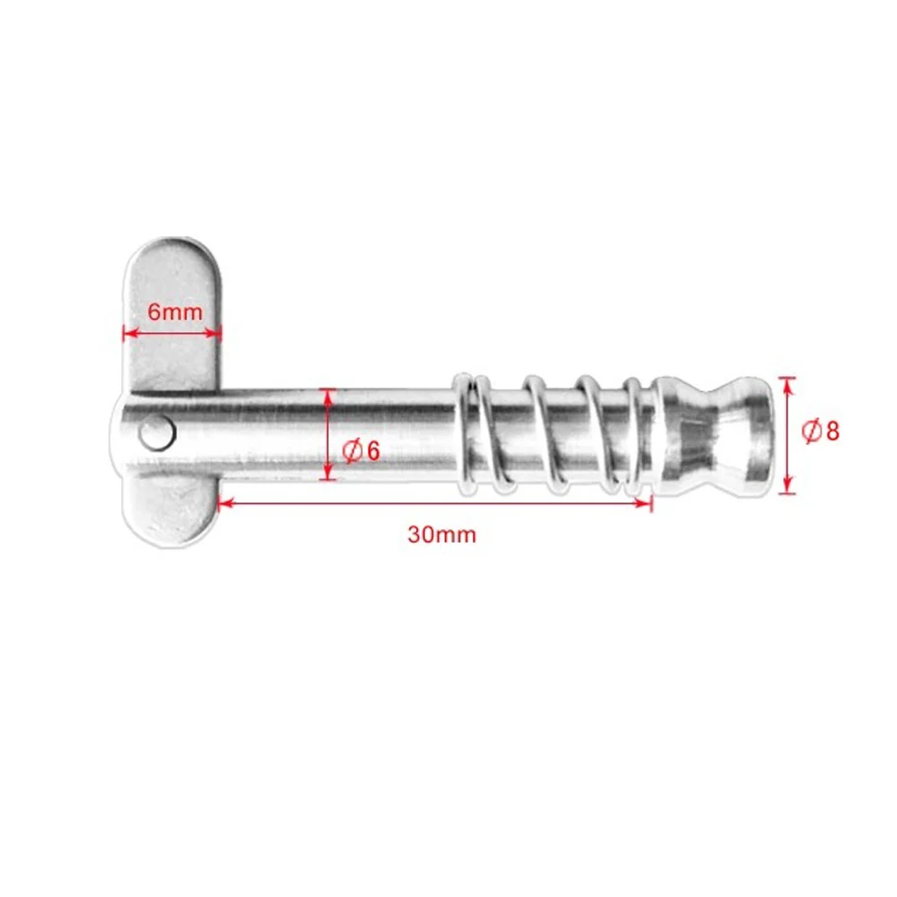 2pcs Silver Metal Quick Release Pin Deck Hinge Boat Marine Yatchs Ships Hardware Fitting Parts2