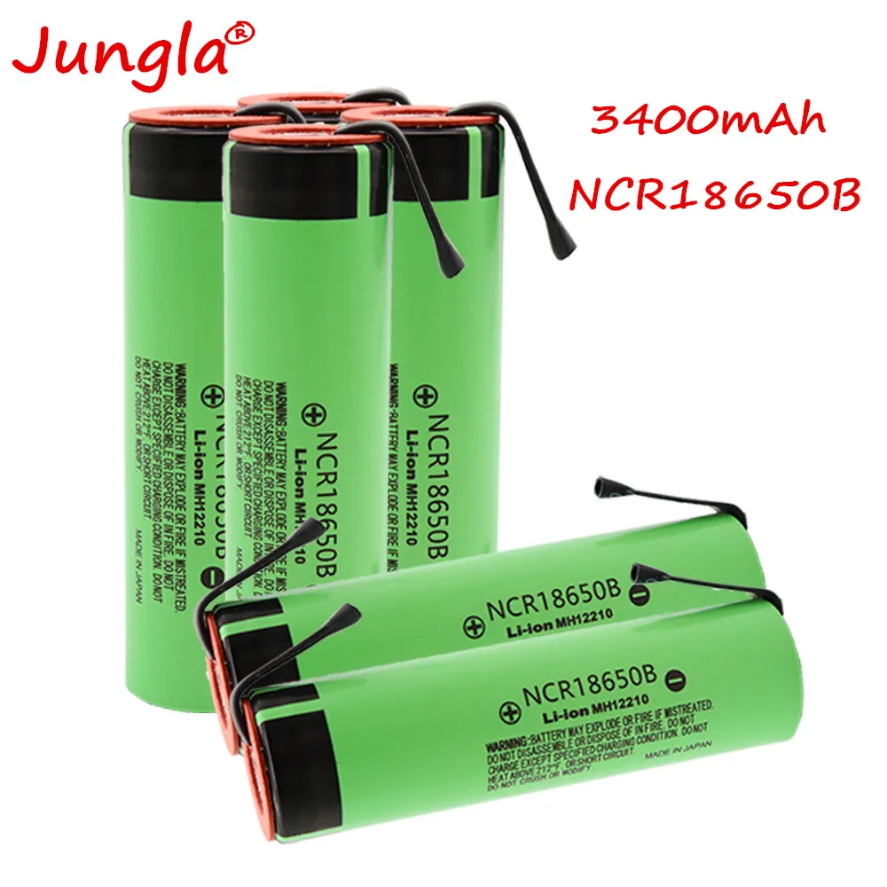 

2019 New 18650 battery 3400mah 3.7v lithium battery for NCR18650B 3400mah Suitable for flashlight battery +DIY nickel