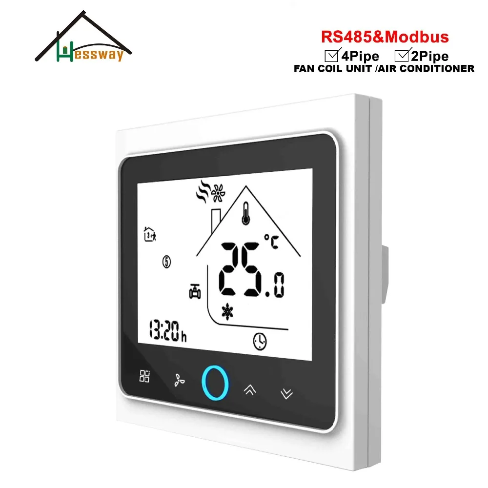 HESSWAY 2p air conditioning THERMOSTAT RS485/MODBUS RTU communication for 0-10V proportional signal control Valve switch
