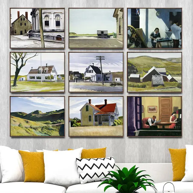 Paintings by Edward Hopper Painted 1927-1933 Printed on Canvas 2