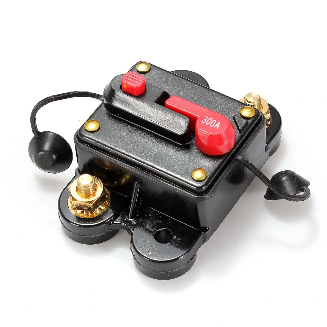 

Newest 300A Car Marine Boat Bike Stereo Audio Inline Circuit Breaker Fuse DC 12V-24V Low Price