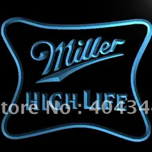 LE077-Miller High Life пива Ad Бар Паб светодиодный знак неонового света