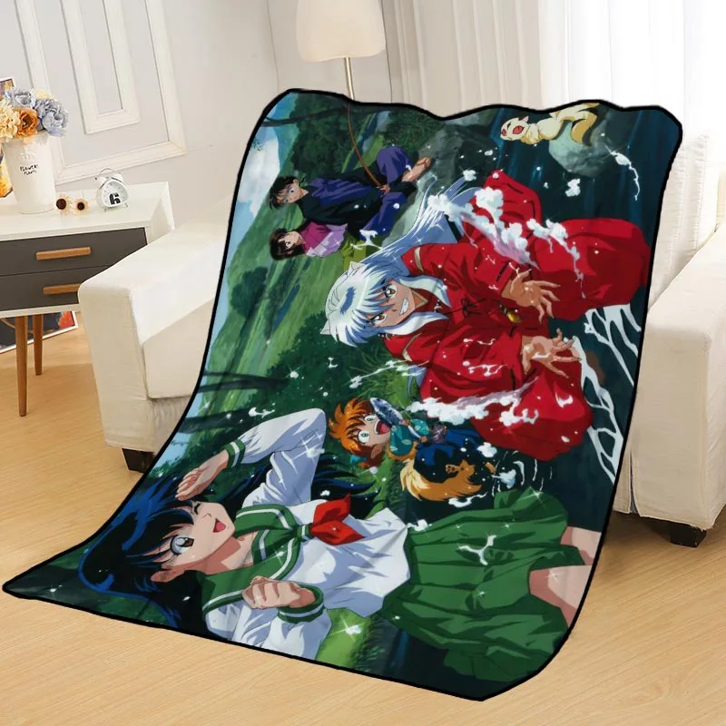 Personalized Blankets Custom InuYasha Blankets for Beds Soft DIY Your Picture Decoration Bedroom Throw Travel Blanket - Цвет: Blanket 9