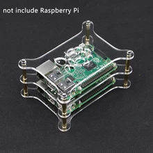 Для Raspberry Pi 3 акриловый чехол 1/2 слоя прозрачный ящик корпус для Raspberry Pi 4 Модель B 3B плюс 2B