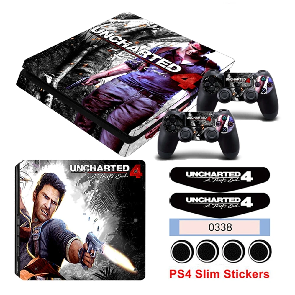 Uncharted 4 виниловая игровая наклейка для Playstation 4 Slim PS4 Slim консоль и чехол наклейки и защитное устройство для контроллеров