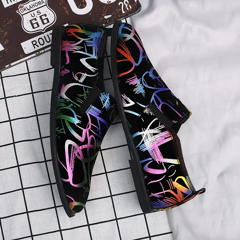 fashion mixed colors leather men shoes luxury brand unique evening male footwear painted designer dress man oxford shoes for men (11)