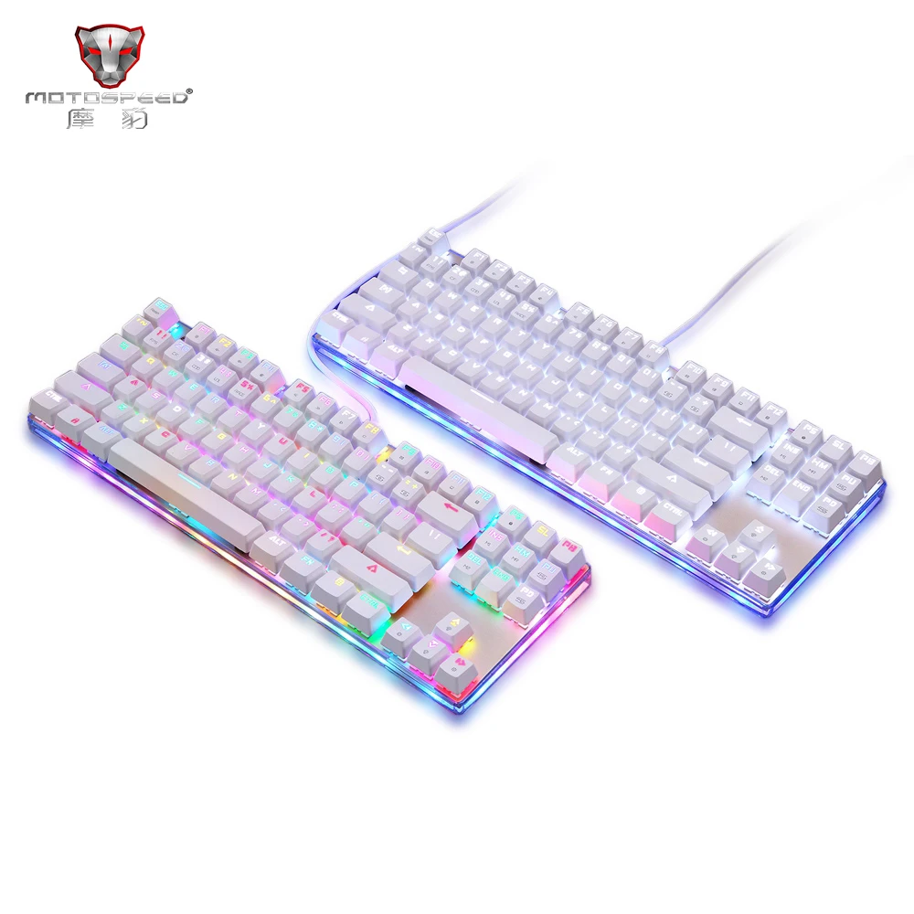 

Original Motospeed K87S Mechanical Keyboard RGB Backlight USB Wired Blue/Red Switches Gaming Keyboard with 87 Keys for Gaming
