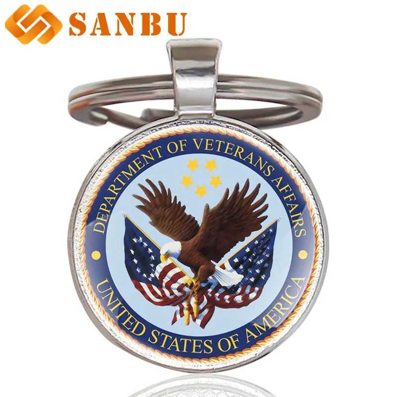 

Fashion Classic United States Department of Veterans Affairs Glass Cabochon Key Chains men