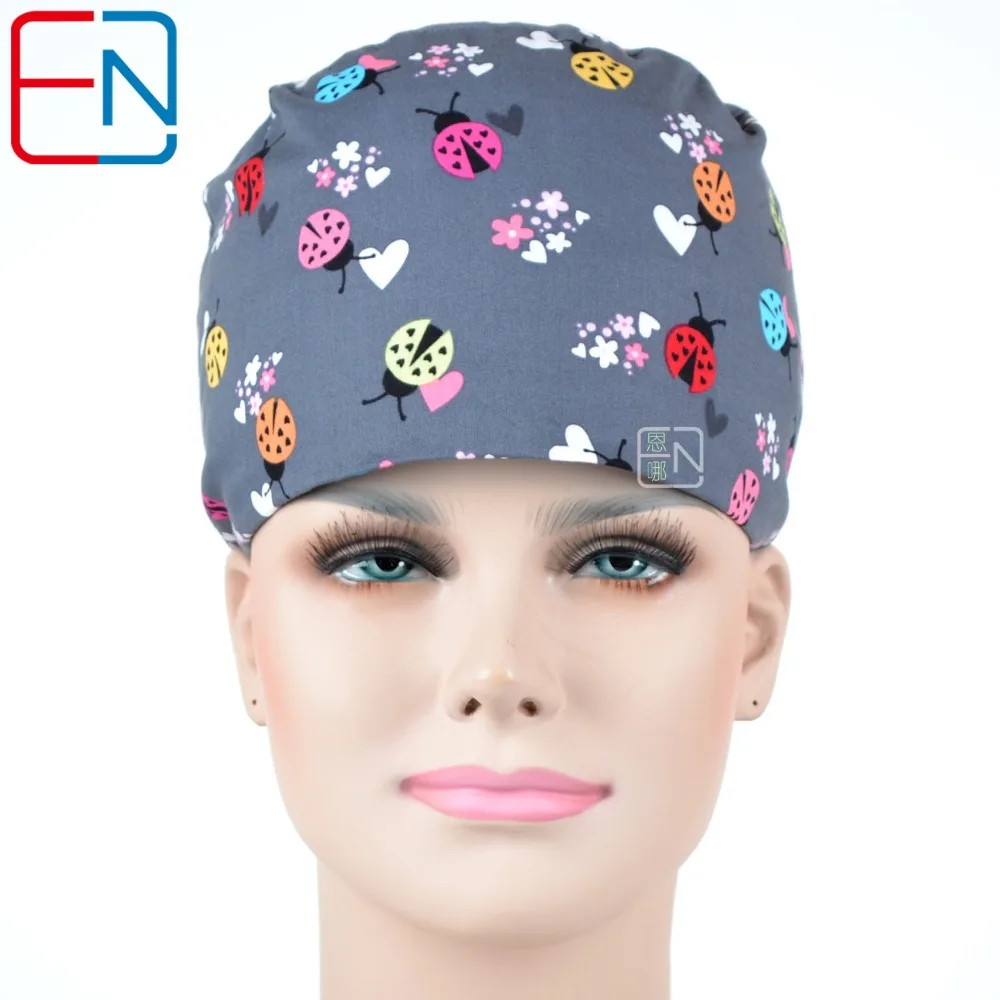 

Hennar Brand Scrub Caps Medical Surgical Adjust Size Freely Dentist Scrub Caps With Masks Perfect Sewing For Doctor Caps Unisex