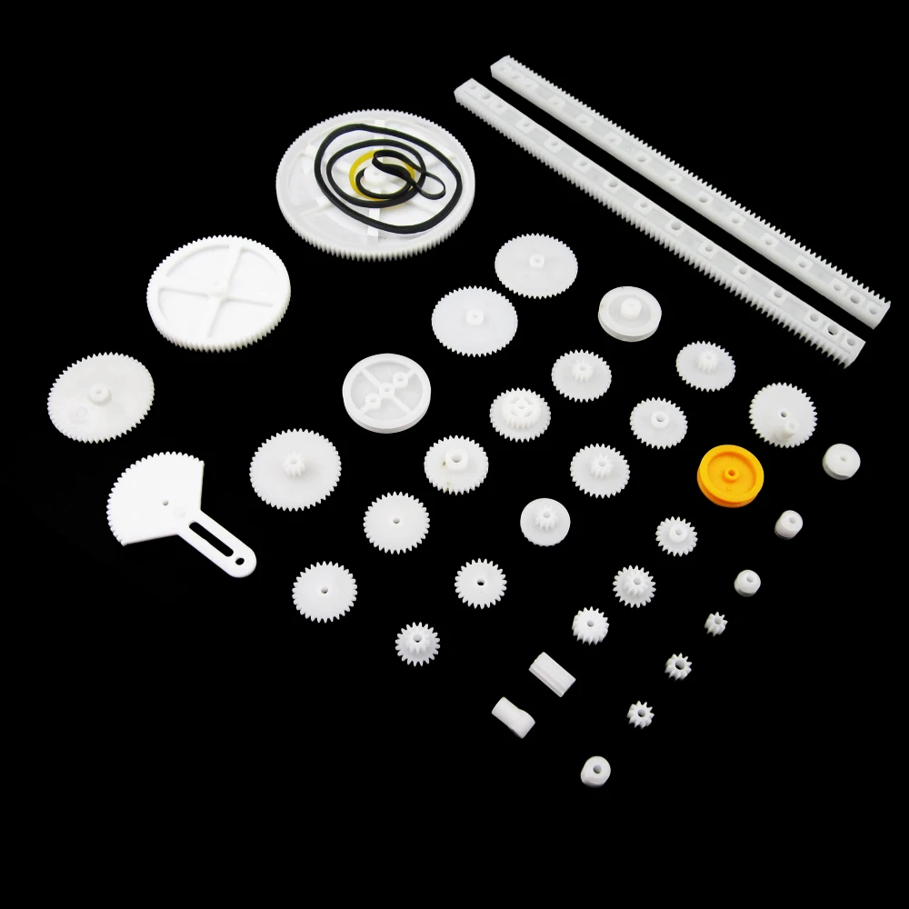 Kit De Engranajes De Plástico De 78 Piezas - Juego De Poleas Y Accesorios Para Reparaciones Y Proyectos DIY