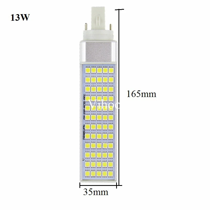 5 Вт 7 Вт 9 Вт 11 Вт 13 Вт 14 Вт g23 g24 e27 Светодиодная лампа 5050smd теплый белый холодный белый 85 В-265 в Точечный светильник 180 градусов горизонтальный штекер светильник