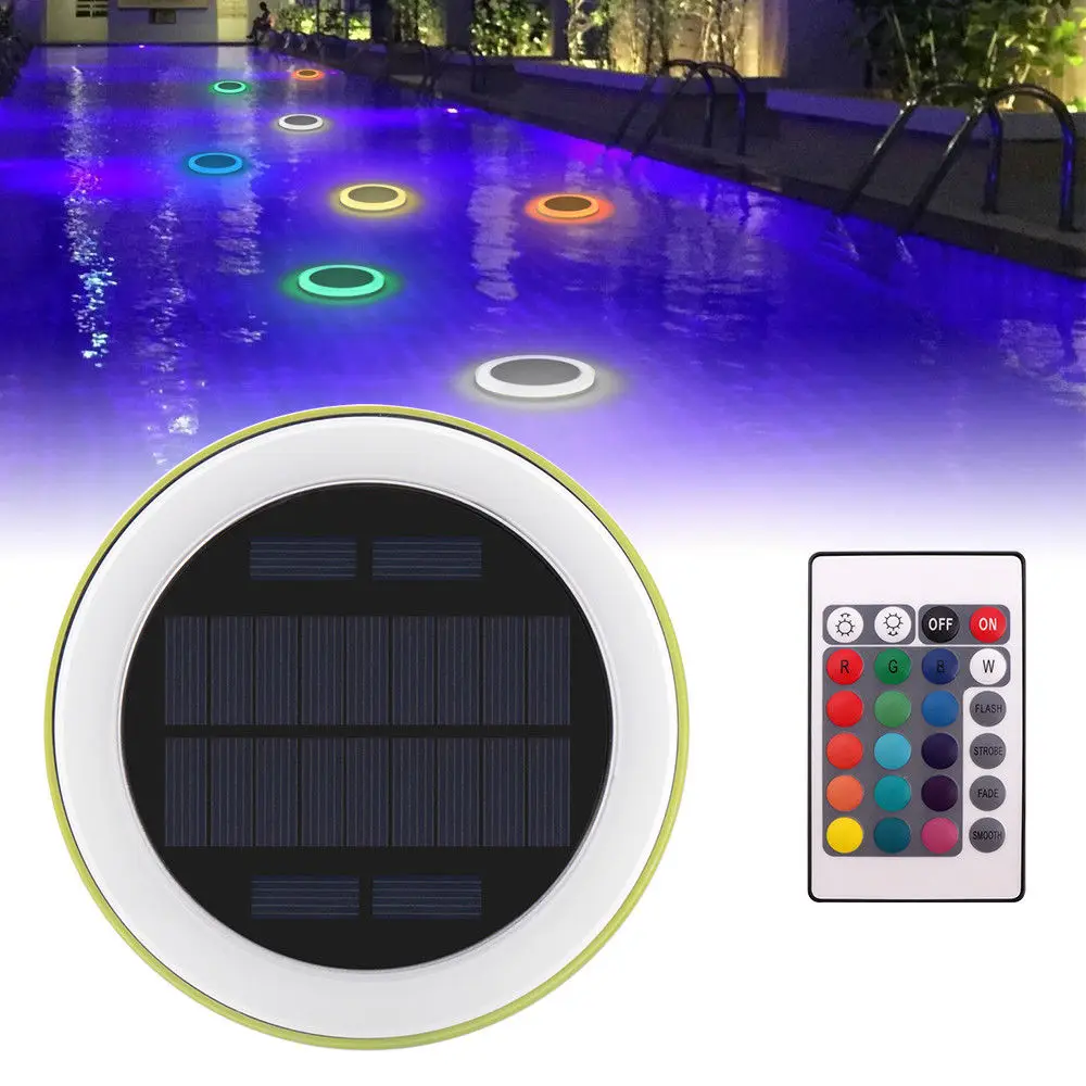 Солнечный бассейн Led RGB светильник водонепроницаемый Подводный Плавающий светильник для украшения сада ночной Светильник