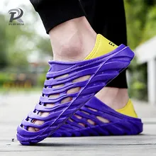 Сетчатая обувь для плавания Мужские дышащие пляжные тапочки спортивные гидроноски с полой подошвой для плавания акваобувь сандалии