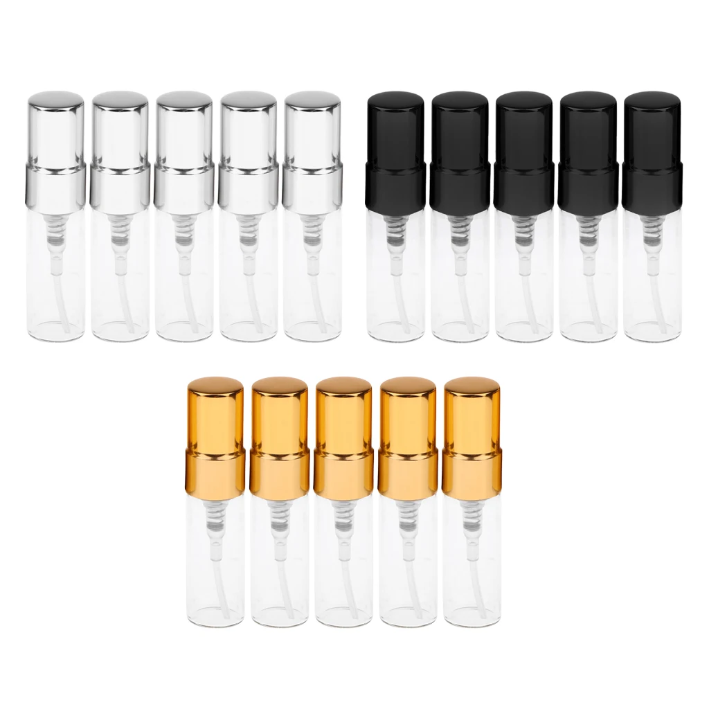 15Pcs 3ml Empty Perfume Aftershave Spray Bottles Refillable Makeup Cosmetics Travel Fine Mist Sprayer Containers