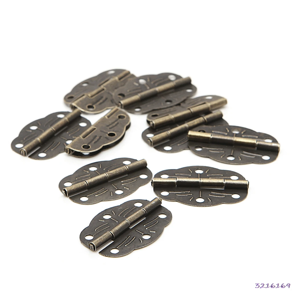 10x Door Butt Hinges Alloy Rotated From 0-280 Antique Bronze 30mm x22mm