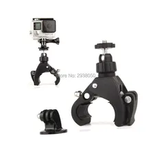 Giro de 360 Graus Da Bicicleta Da Motocicleta Guiador Tripe Montar Titular Handle para gopro hero 4 3 + 3 2 sj4000 xiaomi yi cam