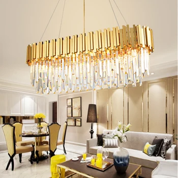 

ZYYGold American Style Retro Chandeliers LED Crystal Lighting For Living Room Bedroom Hall Hotel Restaurant Dining Room Fashion