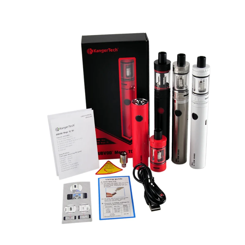 

Original Kangertech Kanger subvod Mega Starter Kit Evaporator with TC Mod Battery 2300mAh 4ml TOPTANK Mini Atomizer ssocc coil