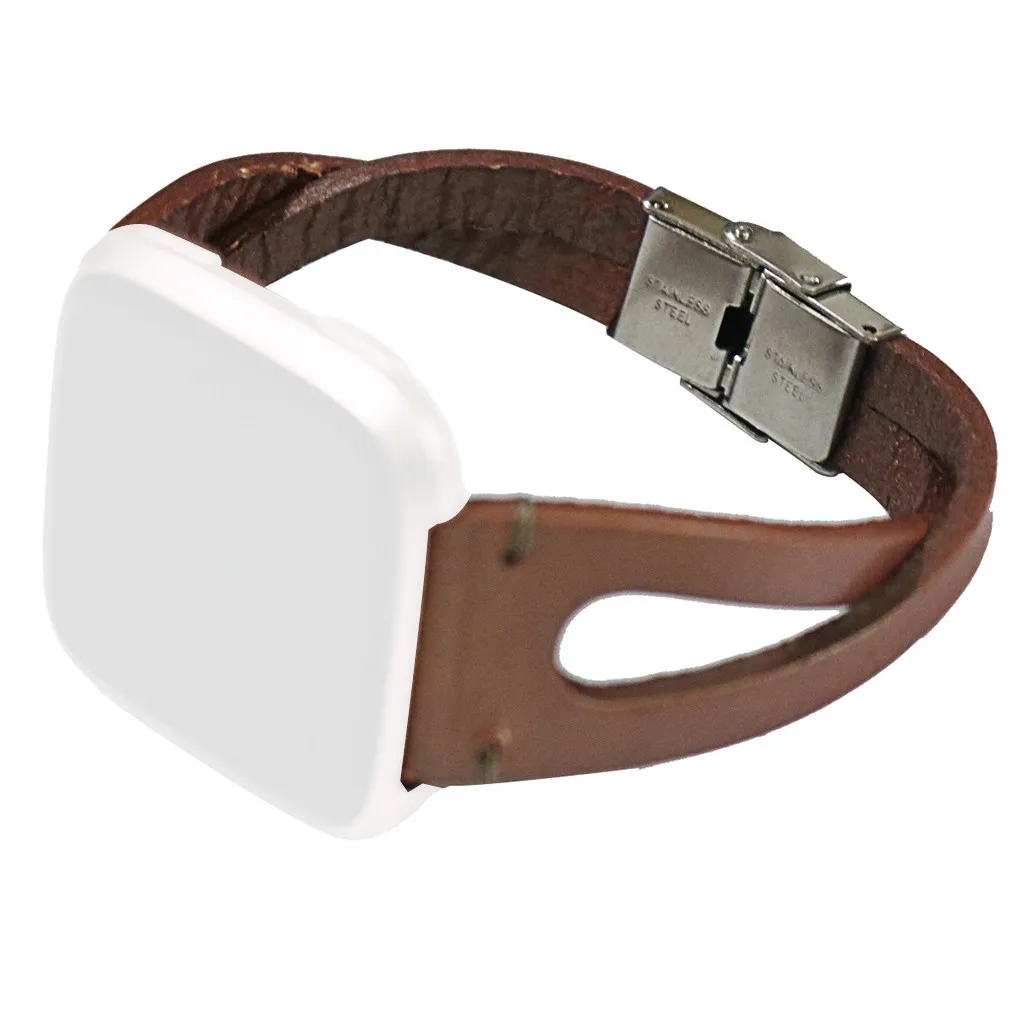 Ouhaobin кожаный ремешок для Fitbit Versa/Versa Lite, сменный Браслет, Кожаный ремешок, браслет на запястье 601