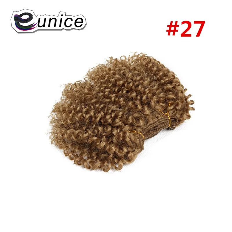 synthetic weaving 8INCH Jerry curly Braid ombre braiding hair weft extentions  (49)