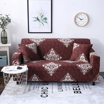 

Elastic Spandex Polyester Living Room Sofa Cover All-inclusive Sectional Couch Cover Removable Furniture Protector Slipcovers