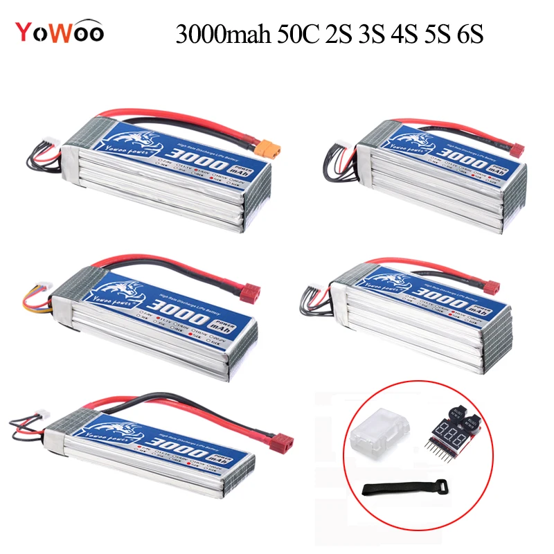 Аккумулятор Lipo 2s ~ 6s 3000 мАч 7 4 v 11 1 14 8 18 5 22 2 50C MAX 100C ремешок для автомобиля лодки