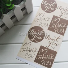 Круглые и квадратные формы, 4 дизайна кофе Спасибо наклейки, Свадебные/день рождения пользу упаковки подарка печать бумага стикер