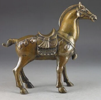 

Copper Brass CHINESE crafts decor Asian Cobre Bronze artesanato 6.8 polegada/da China rare cobre antigo manual martelo cavalo